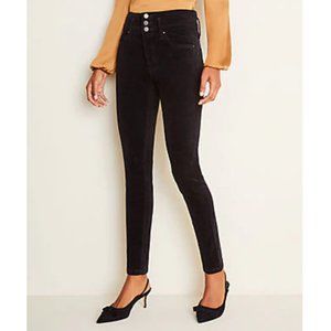 PETITE HIGH RISE 5-POCKET VELVET PANTS
